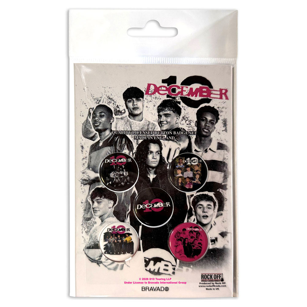 【予約商品】 DECEMBER 10 ディセンバーテン (8月 来日 ) - Group / 5個セット / バッジ
