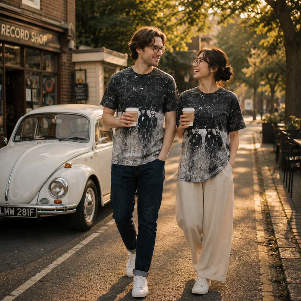 【予約商品】 THE BEATLES ビートルズ (来日 60周年 ) - Tittenhurst Park Field / バックプリントあり / All Over Print / Tシャツ / メンズ