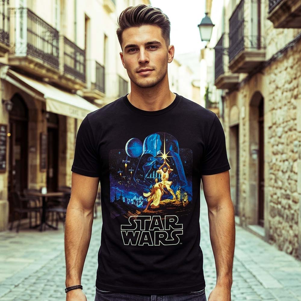 
                  
                    STAR WARS スターウォーズ (マンダロリアン・アンド・グローグー 5月22日 公開 ) - A New Hope Poster / Tシャツ / メンズ
                  
                