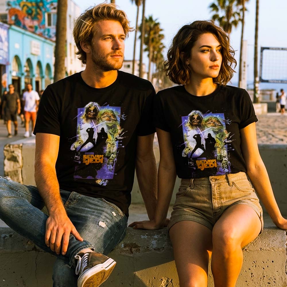 
                  
                    STAR WARS スターウォーズ (マンダロリアン・アンド・グローグー 5月22日 公開 ) - Return Of The Jedi Poster / Tシャツ / メンズ
                  
                