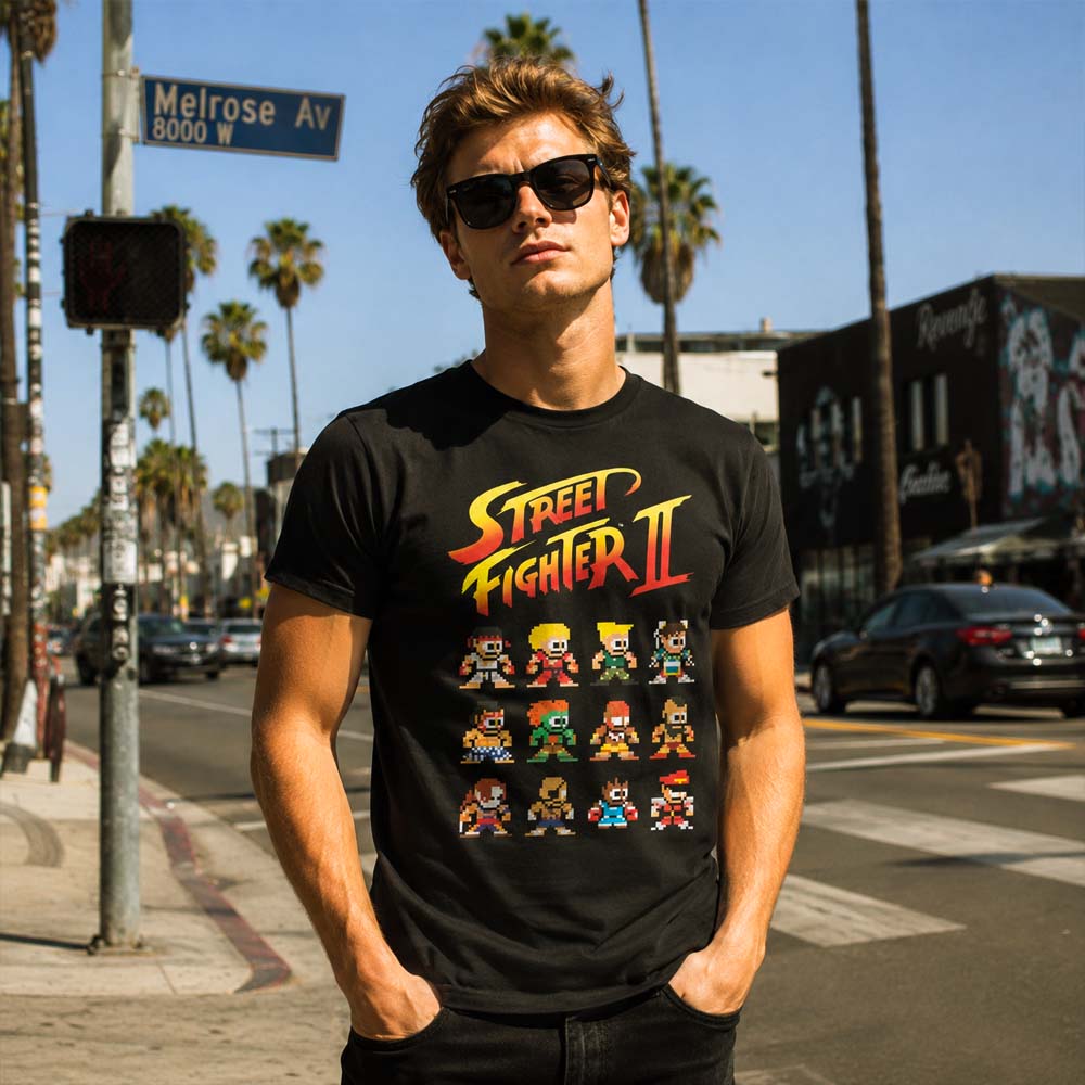 
                  
                    STREET FIGHTER ストリートファイター - STREET FIGHTER II 8 BIT ICON / Tシャツ / メンズ
                  
                