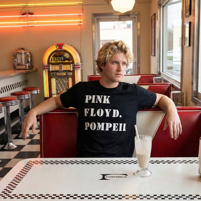 【予約商品】 PINK FLOYD ピンクフロイド - Pompeii Stencil / カーボンソフト加工 / Tシャツ / メンズ