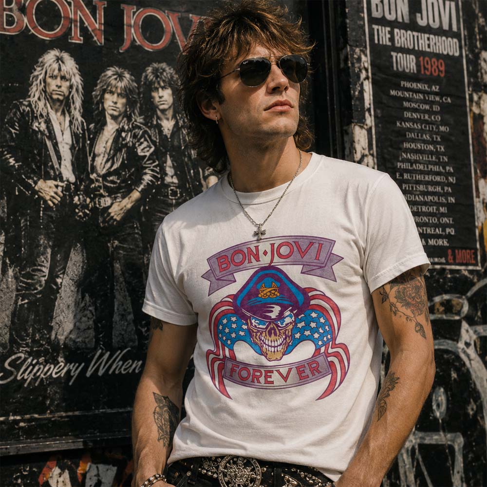 
                  
                    BON JOVI ボンジョヴィ - The Brotherhood / バックプリントあり / Tシャツ / メンズ
                  
                
