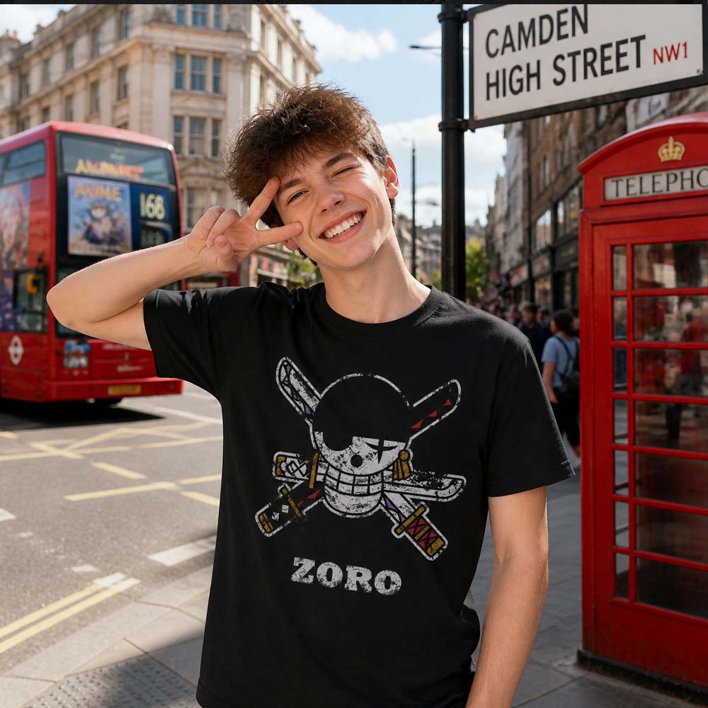 
                  
                    ONE PIECE ワンピース - ZORO PIRATE FLAG / DISTRESSED / Tシャツ / メンズ
                  
                