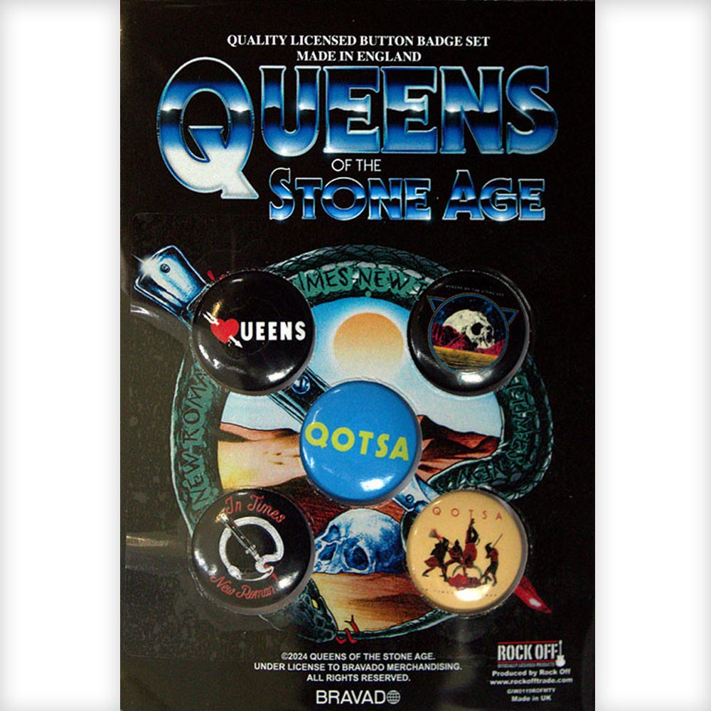 
                  
                    QUEENS OF THE STONE AGE - Logos / 5個セット
                  
                