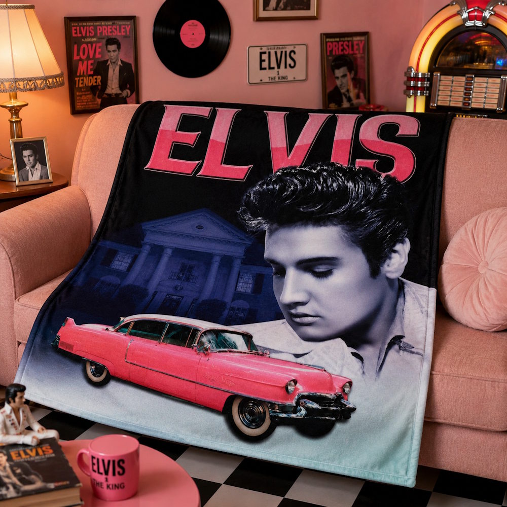 
                  
                    ELVIS PRESLEY エルヴィスプレスリー (EPiC 映画 公開 記念 ) - Throw Blanket / Pink Caddy / 寝具
                  
                