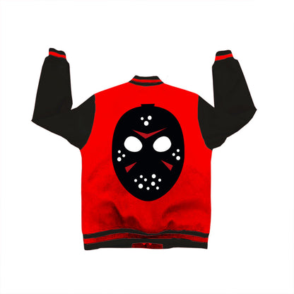 【予約商品】 FRIDAY THE 13TH 13日の金曜日 - Jason Jumbo Mask Back / バックプリントあり / VARSITY JACKET / アウター / メンズ