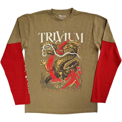 【予約商品】 TTRIVIUM トリヴィアム - Kirisute Gomen / スリーブ&バックプリントあり / 長袖 / レイヤード / Tシャツ / メンズ