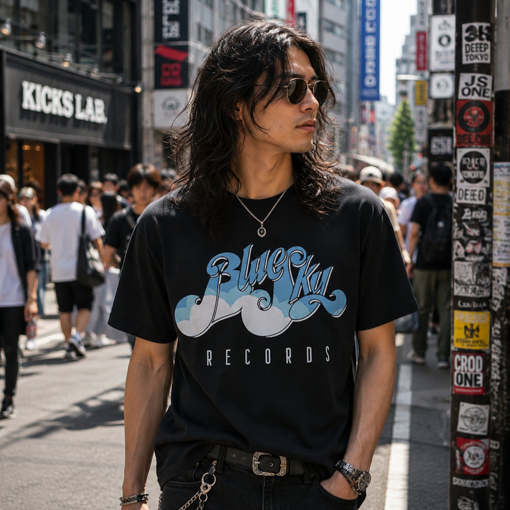 【予約商品】 BLUE SKY RECORDS ブルースカイレコード (設立 55周年 ) - Logo / Tシャツ / メンズ