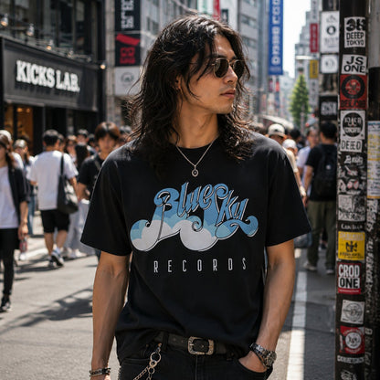 【予約商品】 BLUE SKY RECORDS ブルースカイレコード (設立 55周年 ) - Logo / Tシャツ / メンズ