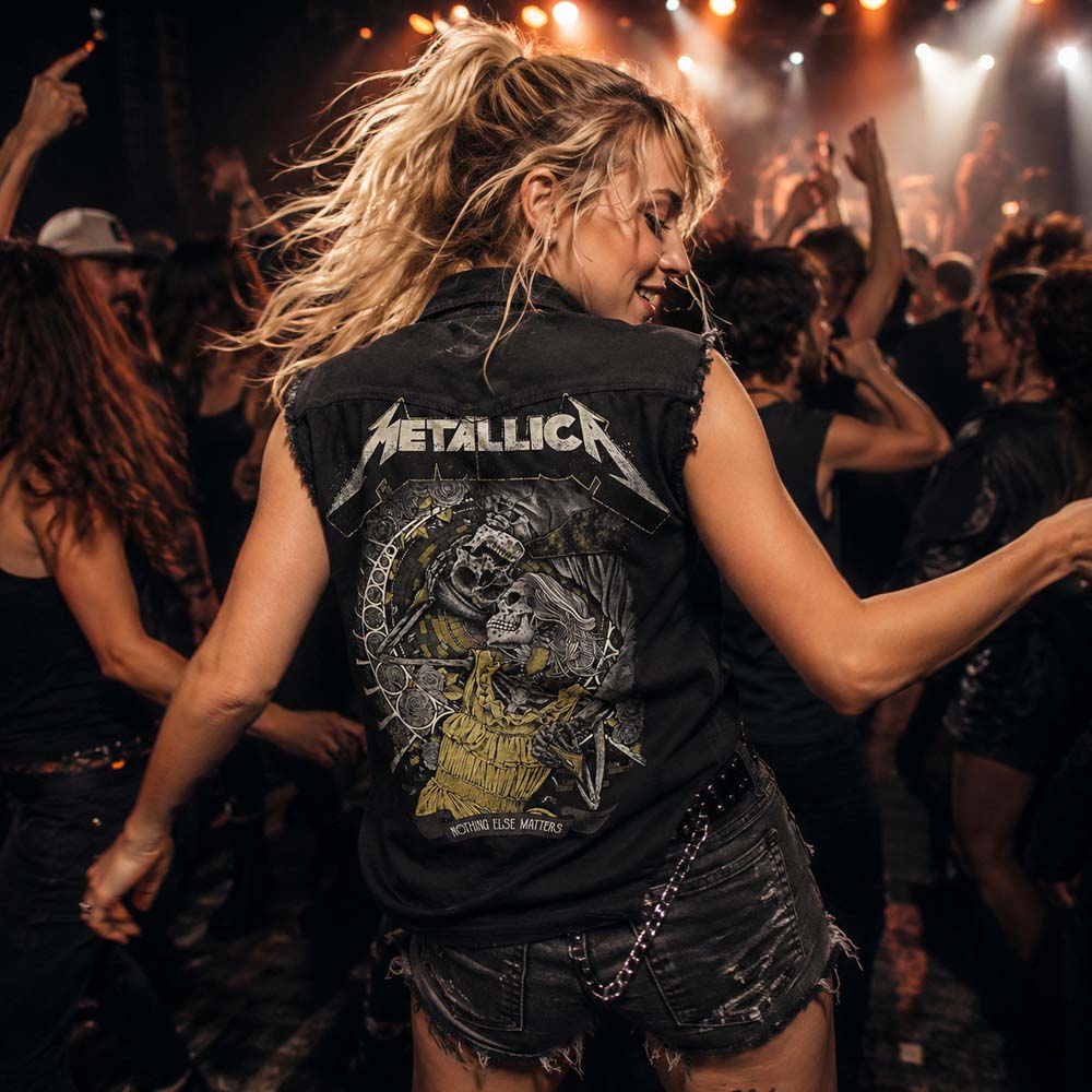 METALLICA メタリカ (結成 45周年 ) - NOTHING ELSE MATTERS / バックプリントあり / ノースリーブ・ワーカーシャツ / トップス / メンズ