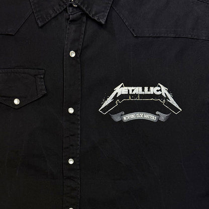 METALLICA メタリカ (結成 45周年 ) - NOTHING ELSE MATTERS / バックプリントあり / ノースリーブ・ワーカーシャツ / トップス / メンズ