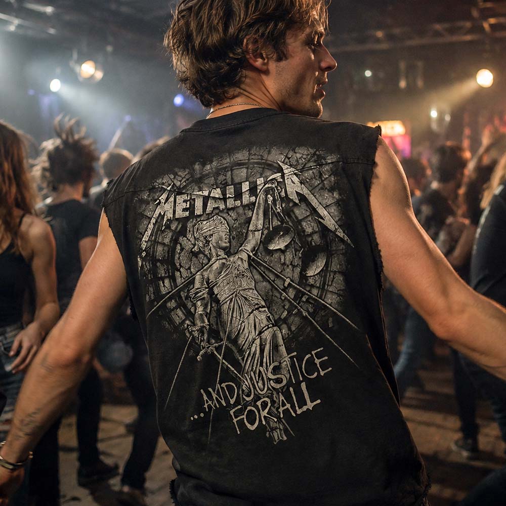 
                  
                    METALLICA メタリカ (結成 45周年 ) - STONED JUSTICE / バックプリントあり / ノースリーブ・ワーカーシャツ / トップス / メンズ
                  
                