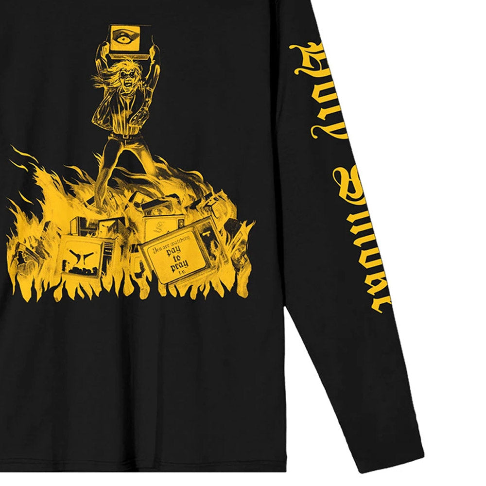 
                  
                    IRON MAIDEN アイアンメイデン (11月 来日 記念 ) - Holy Smoke Isolated Yellow / スリーブプリントあり / 長袖 / Tシャツ / メンズ
                  
                