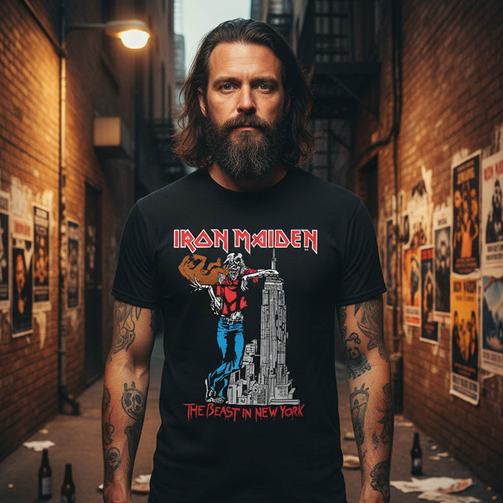 
                  
                    IRON MAIDEN アイアンメイデン (11月 来日 記念 ) - The Beast In New York / バックプリントあり / Tシャツ / メンズ
                  
                
