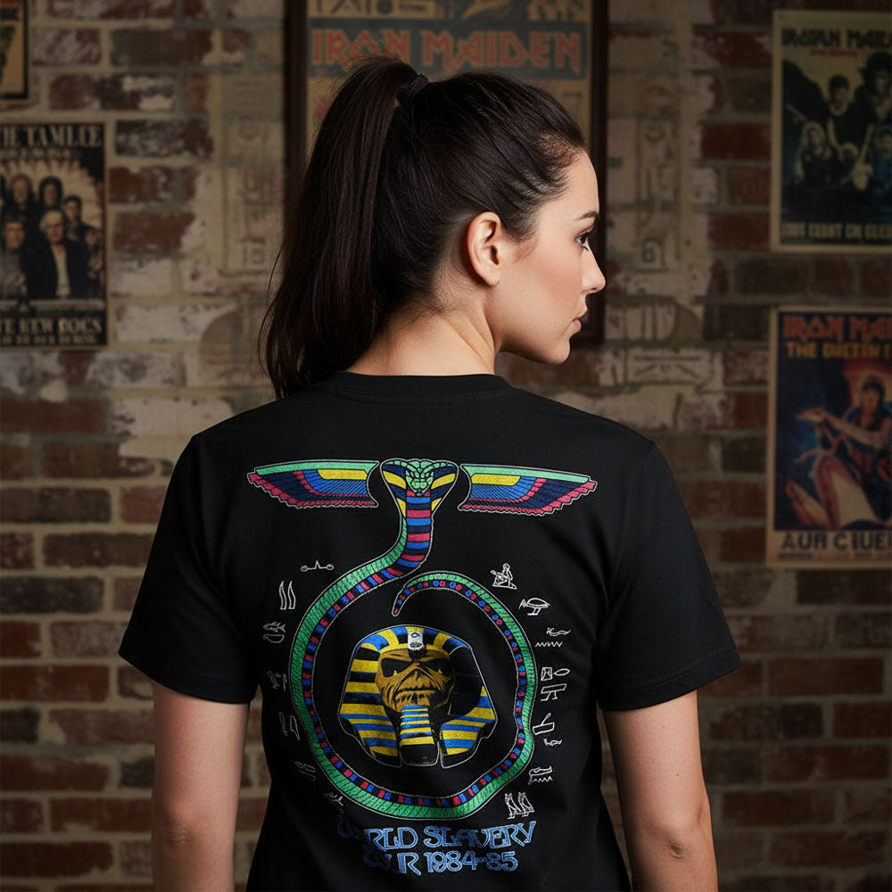
                  
                    【廃番ラスト販売/特別価格】IRON MAIDEN アイアンメイデン (11月 来日 記念 ) - World Slavery Tour '84 - '85 / バックプリントあり / Tシャツ / メンズ
                  
                