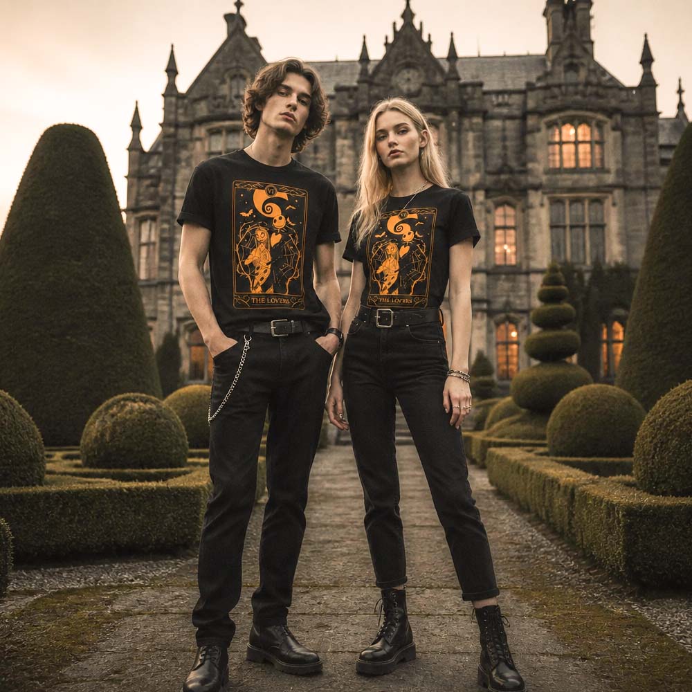 
                  
                    NIGHTMARE BEFORE CHRISTMAS ナイトメアー・ビフォア・クリスマス - Jack & Sally Lovers / Tシャツ / メンズ
                  
                