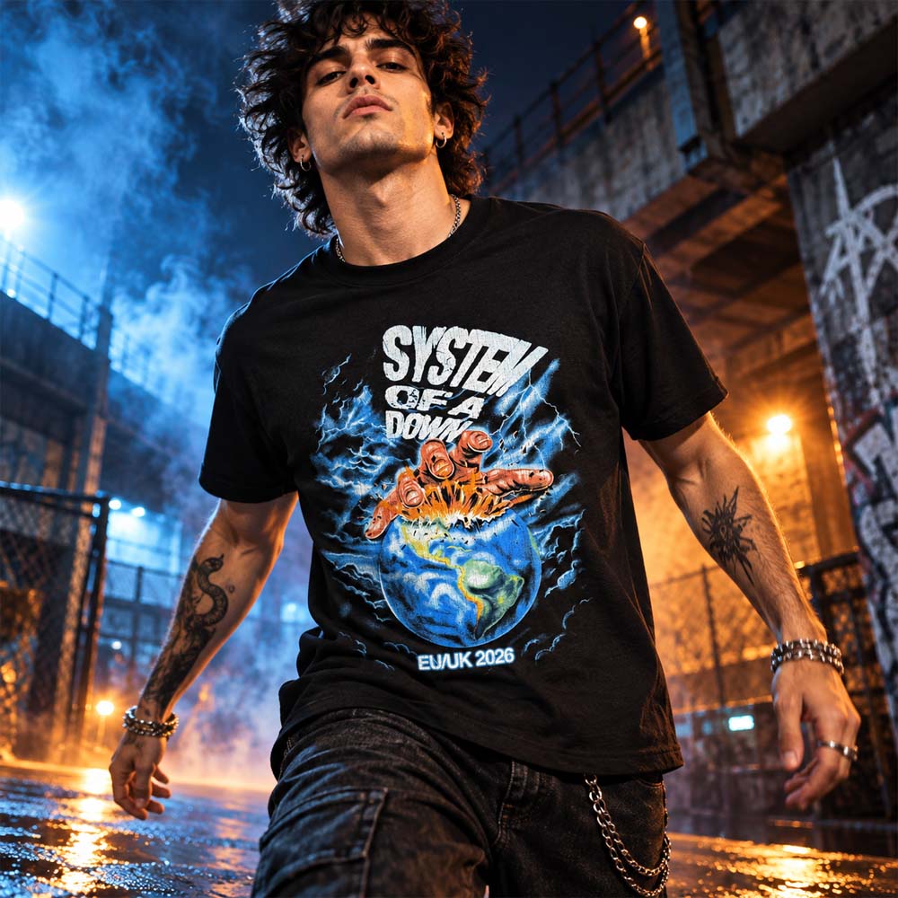 
                  
                    【予約商品】 SYSTEM OF A DOWN システムオブアダウン - Hand/Globe Tour '26 / バックプリントあり / ツアー会場限定 / Tシャツ / メンズ
                  
                