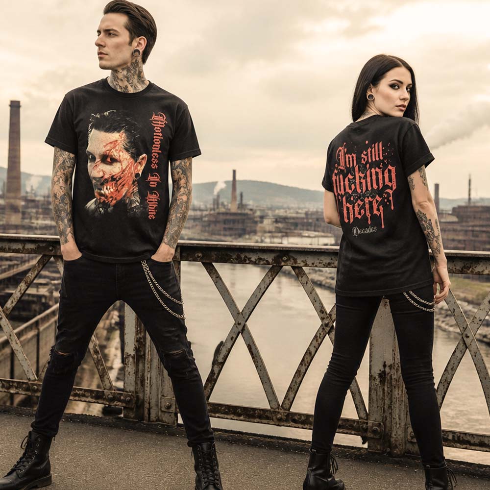 
                  
                    MOTIONLESS IN WHITE モーションレスインホワイト - Decades / バックプリントあり / Tシャツ / メンズ
                  
                